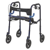 Deluxe Clever Lite Rollator Walker with Casters
