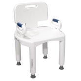 Premium Series Bath Bench with Back and Arms