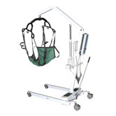 Electric Patient Lift with Rechargeable Battery in White