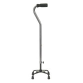 Small Base Quad Cane with Foam Rubber Hand Grip