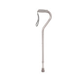 Canes and Crutches Foam Grip Offset Handle Walking Cane in Silver