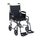Transport Chairs Lightweight Steel Transport Wheelchair with Swing Away Footrests