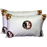 Florida State Seminoles Pillow Case Set in White