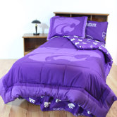 Kansas State Bed in a Bag with Team Colored Sheets