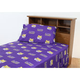 Louisiana State University Printed Sheet Set in Solid