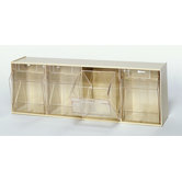 Clear Tip Out Bins (4 Compartments)