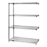 Small 86" Q-Stor Chrome Wire Shelving Add-On Unit
