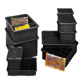 Conductive Dividable Grid Storage Containers (12" H x 17 1/2" W x 22 1/2" D)