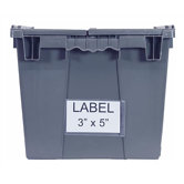 Attached Top Storage Container Clear Label Holder (Set of 24)