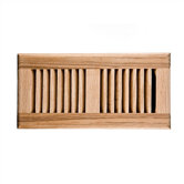 Red Oak Self Rimming Wood Vent Cover With Metal Damper
