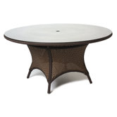 Grand Traverse 60" Round Glass Umbrella Coffee Table