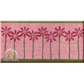 30 x 60cm Fu&szlig;matte "Kokosmatten" Pink Flowers