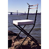 Bistro Folding Dining Side Chair with Cushion