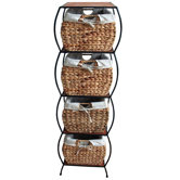 Seagrass Four Drawer Storage Cabinet