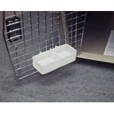 Double Sided Water Cup For Kennels in White