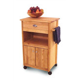 Modified Cuisine Kitchen Cart with Butcher Block Top