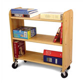 Library Book Truck in Natural Maple