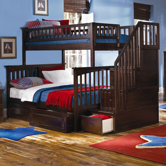 Columbia Staircase Bunk Bed with Raised Panel Drawers