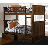 Nantucket Bunk Bed with Flat Panel Drawers