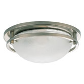 2 Light 60W Flush Mount