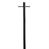 Aluminum Outdoor Lantern Post and Ladder Rest in Black with Photo Electric Control