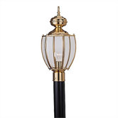 Classic  Outdoor Post Lantern in Polished Brass