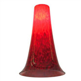 Bell Red and Black Trumpet Glass Shade for Ambiance Track Lighting Pendants