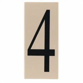 Ambiance "4" Address Number Tile in Creme