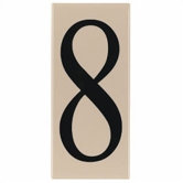 Ambiance "8" Address Number Tile in Creme