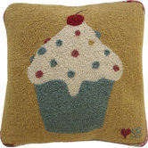 Cupcakes Square Pillow: 18" x 18"