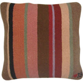 Yipes Stripes Square: 18" x 18" - Brown Pillow