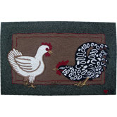 Fly the Coop: 2' x 3' - Green Rug