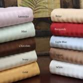 650 Thread Count Egyptian Cotton Stripe Queen Waterbed Sheet Set