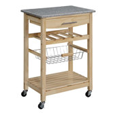 Ledgeview Kitchen Cart with Granite Top