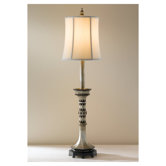 Maddox 34"  Table Lamp in Ebonized Silver Leaf
