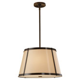 Keaton Three Light Shade Pendant in Heritage Bronze