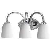 Perry Three Light Bath Vanity in Chrome