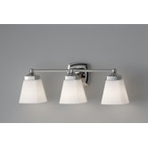 Delaney Three Light Bath Vanity in Polished Nickel