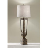 Dimitri One Light Table Lamp in Mottled Nero