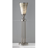 Maxson One Light Table Torchiere in Polished Nickel