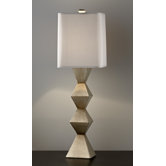 Dahlia One Light Table Lamp in Ebonized Silver