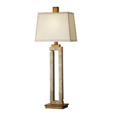 Justice One Light Table Lamp in Crackled Cream