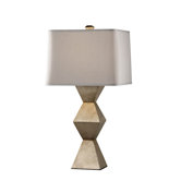 Dahlia 26" One Light Table Lamp in Ebonized Silver