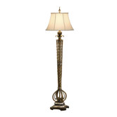 Castalia  Floor Lamp in Silver Leaf Sienna