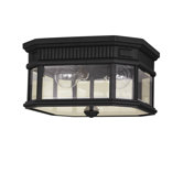 Cotswold Lane  Outdoor Flush Mount in Black