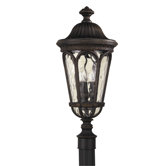 Regent Court Three Light Outdoor Post Lantern in Walnut