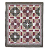 Snowflake Log Cabin Quilt