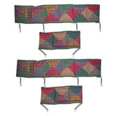 Tartan Log Cabin 4 Piece Bumper Pad Set