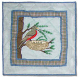 Songbirds Cotton Toss Pillow