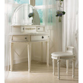Emma's Treasures Small Bedroom Vanity and Mirror with Optional Bench